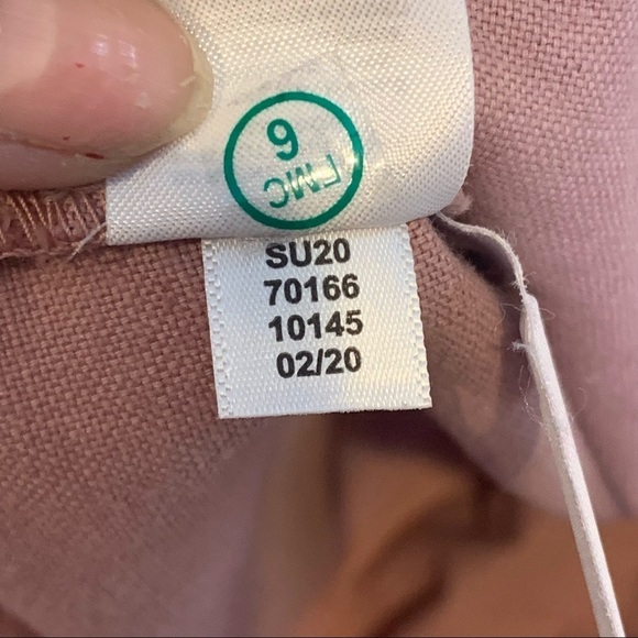 Loft Blush Pink Linen Blend Button Front Jacket Pockets Petites Size Small SP - Picture 5 of 9